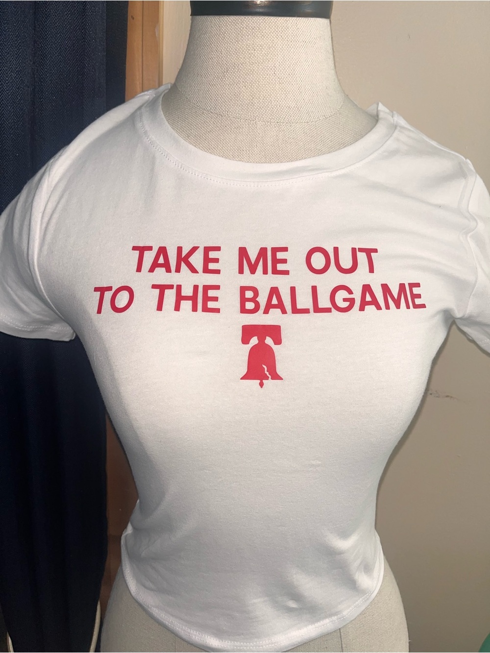 Philadelphia Phillies Crop Top Girly Sporty Fan Gear Baseball